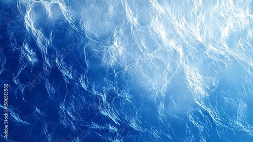 The image is a blue background with a lot of small blue dots