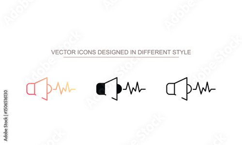 Noise icon design with white background stock illustration