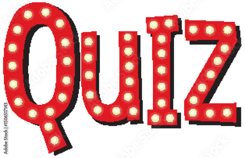 Retro Game Show Quiz Sign Illustration