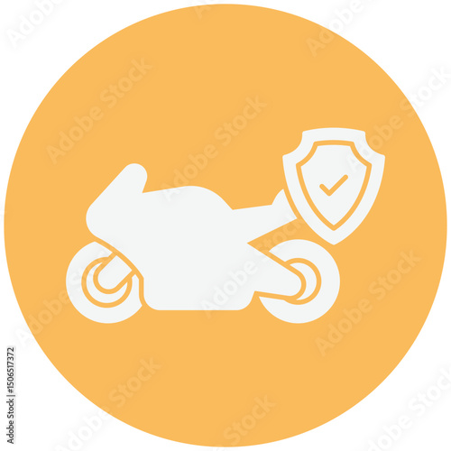 Motorbike insurance :Vector Icon which can easily modify or edit