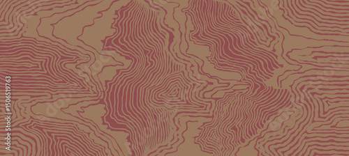 Hand drawn brush lines abstract wood veneer texture pattern, Japanese and ethnic wood carving, engraving graphic for textile, carpet, decoration