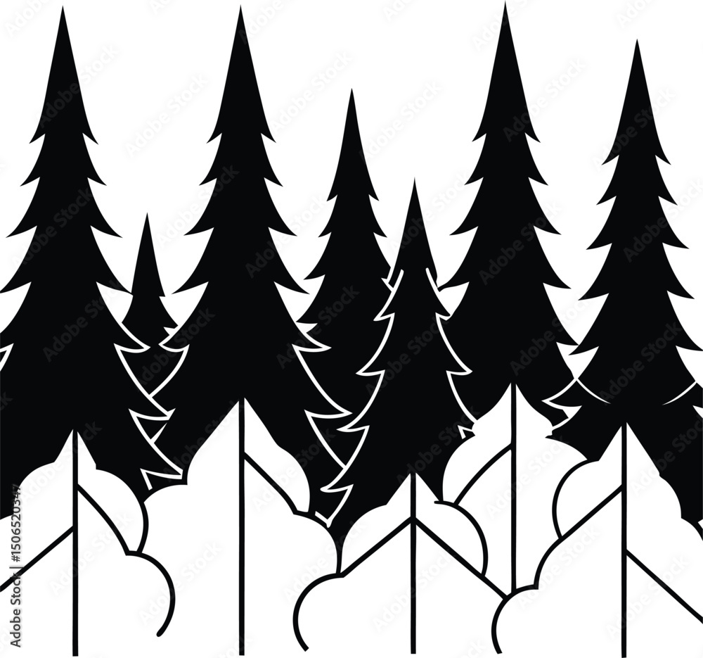 Fototapeta premium foggy forest (1).eps