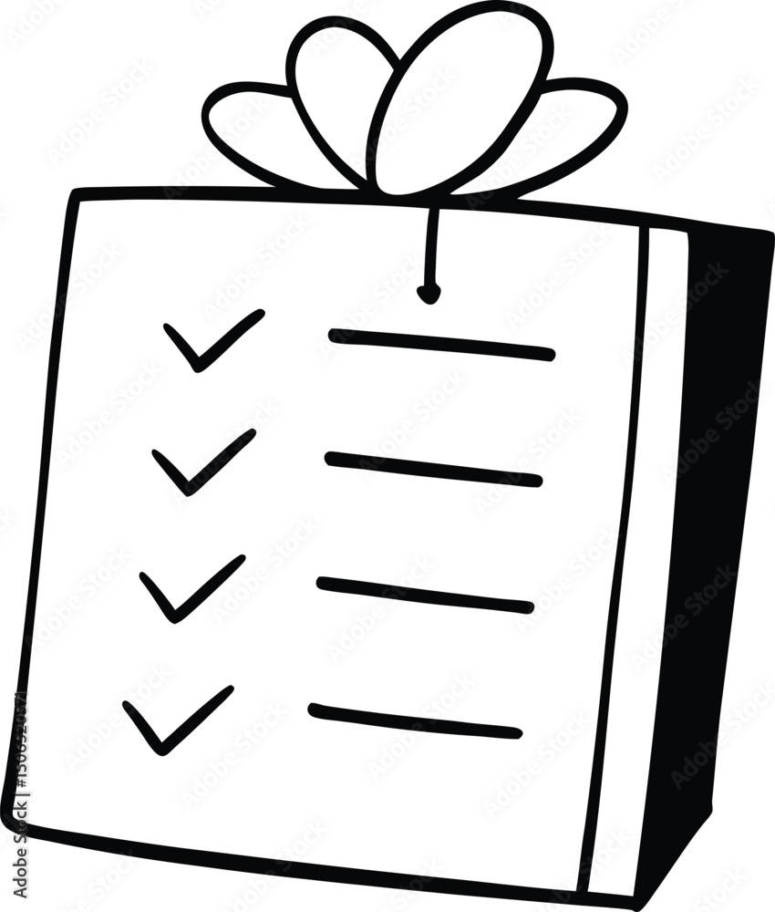 Fototapeta premium gift checklist (2).eps