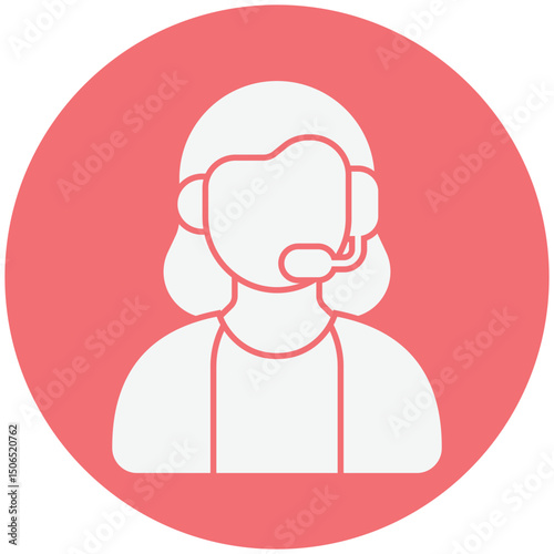 customer assistant :Vector Icon which can easily modify or edit