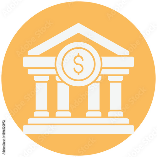 Bank :Vector Icon which can easily modify or edit