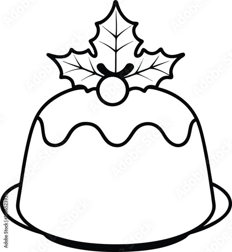 pudding with holly (3).eps