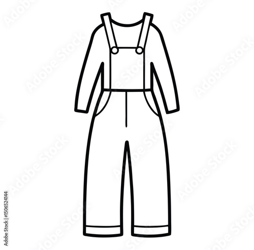  Outline of a Pair of Overalls