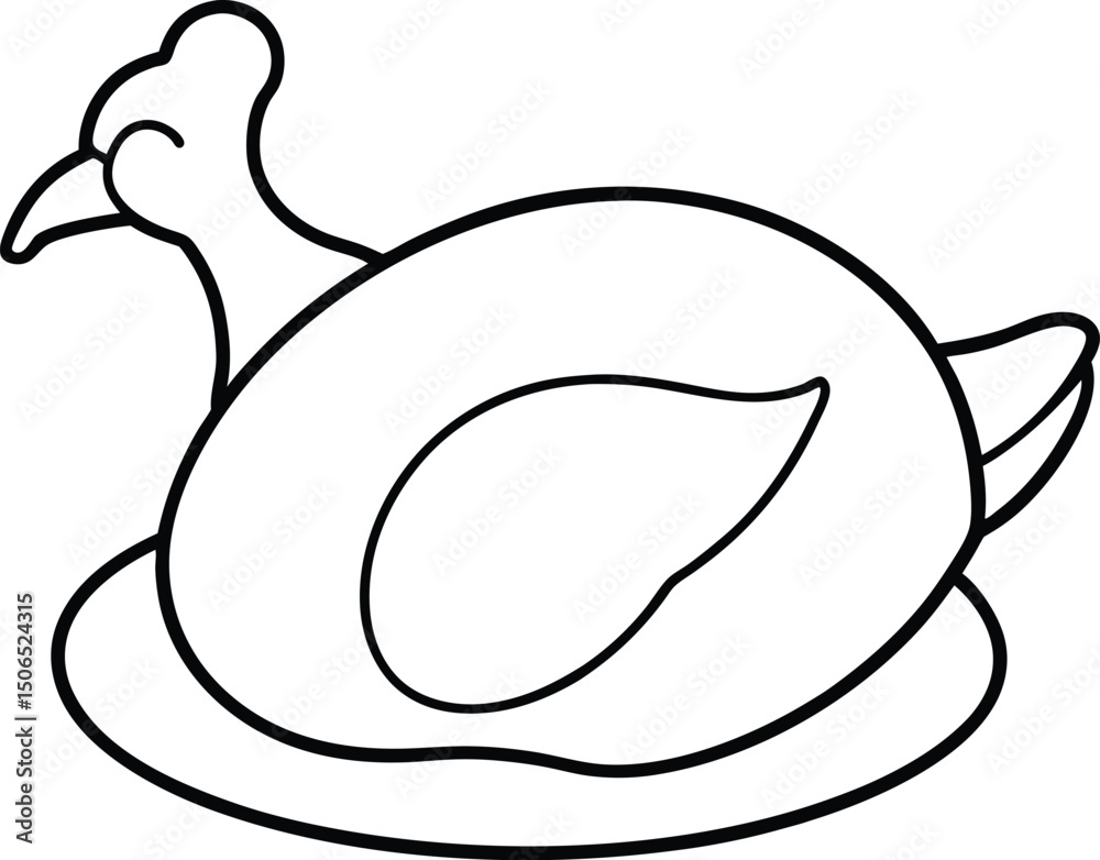 Fototapeta premium roasted turkey (2).eps