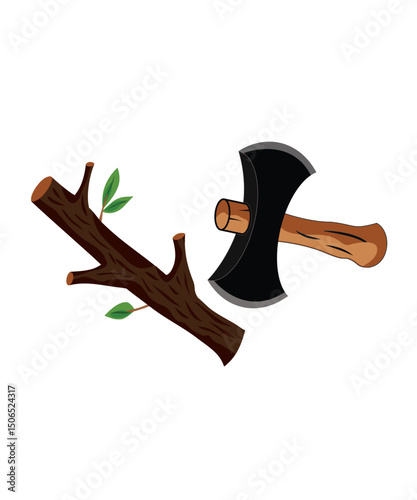 Wood and Axe Vector Art, Icons, and Graphics for Free Download