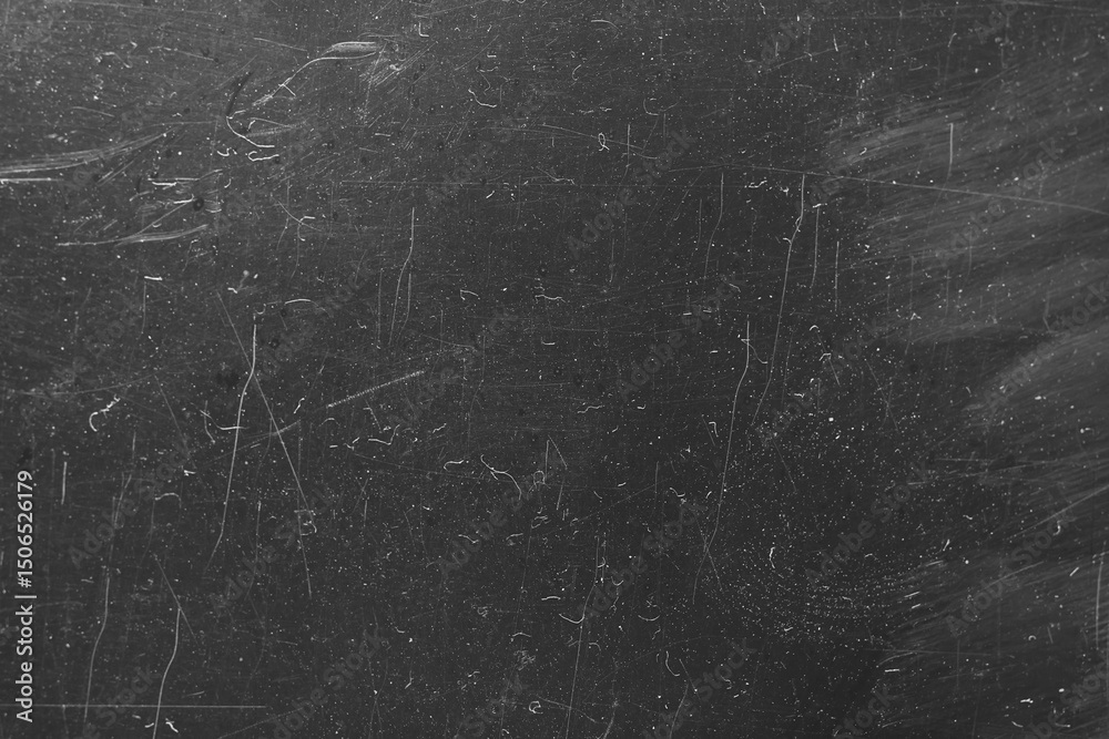 Obraz premium Black background scratches and noise, overlay full screen scuffs on the surface aged abstract backdrop