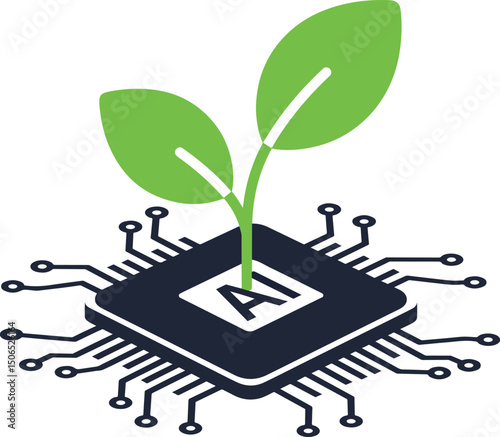 Artificial intelligence circuit line style. Machine learning design. Smart network digital technology. AI. modern vector.eps