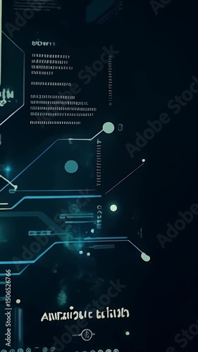 Wallpaper Mural “Futuristic HUD interface animation with glowing blue circuit lines, data nodes, and scrolling digital code, inspired by sci-fi and cyberpunk themes”

 Torontodigital.ca