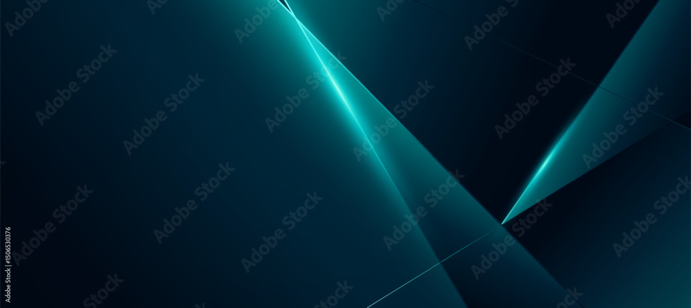 Obraz premium Green polygon abstract luxury background vector