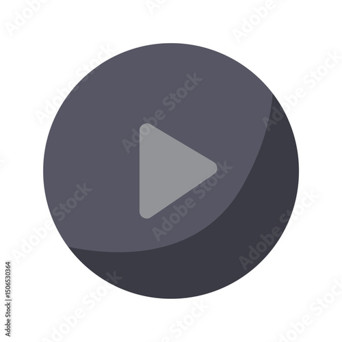 Play button icon, play video icon, media player button, circle shape playback controls
