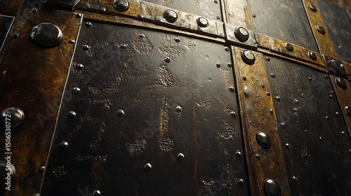industrial metal surface with organic rust patterns, abstract macro photography of weathered textures