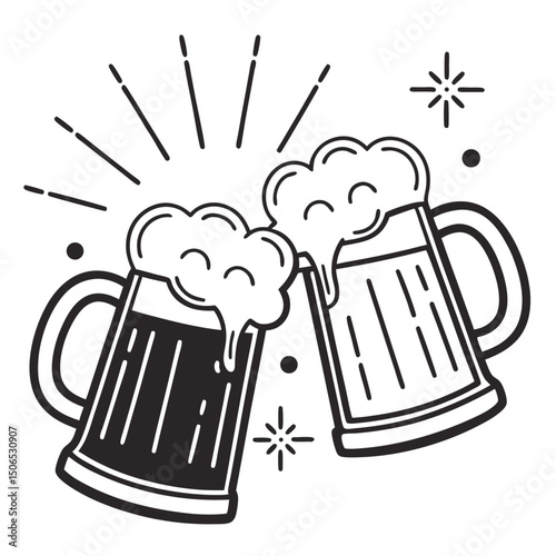 beer mug vector illustration