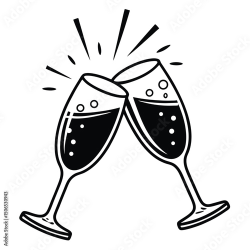 two glasses of champagne