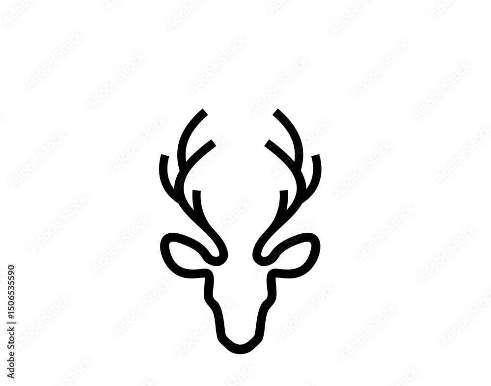 Obraz premium deer head silhouette
