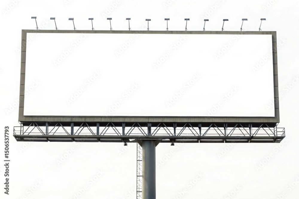 Fototapeta premium Empty Billboard Ready for Advertisement in Urban Environment