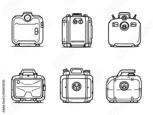 fuel tank line art illustration for creative projects