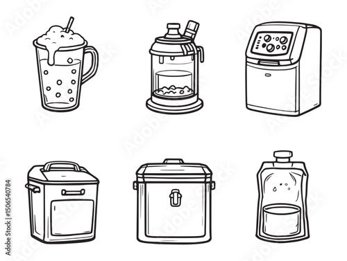 High Quality Coolant Line Art Vector For Mechanical Projects