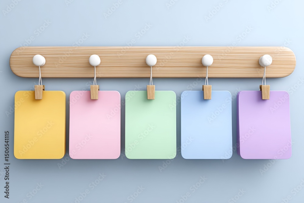 A bulletin board with sticky notes planning a dividend income strategy A bulletin board with sticky notes planning a dividend income strategy