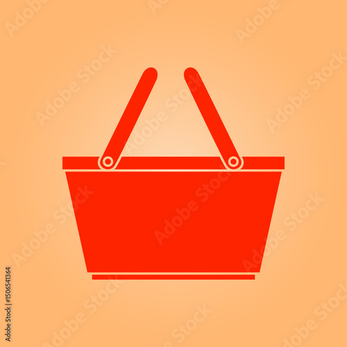Basket wicker trendy artwork perfect abstract vector illustration colorful applicable design