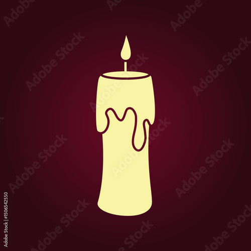 Halloween candle trendy artwork ravishing abstract vector illustration colorful applicable design
