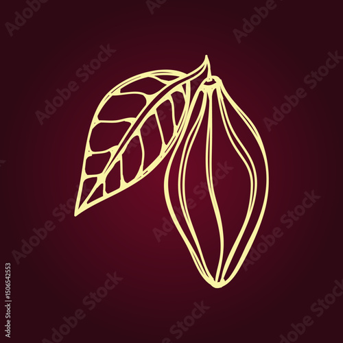 Cocoa fruit trendy artwork ravishing abstract vector illustration colorful applicable design