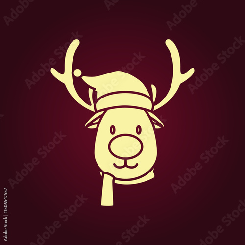 Christmas reindeer trendy artwork ravishing abstract vector illustration colorful applicable design