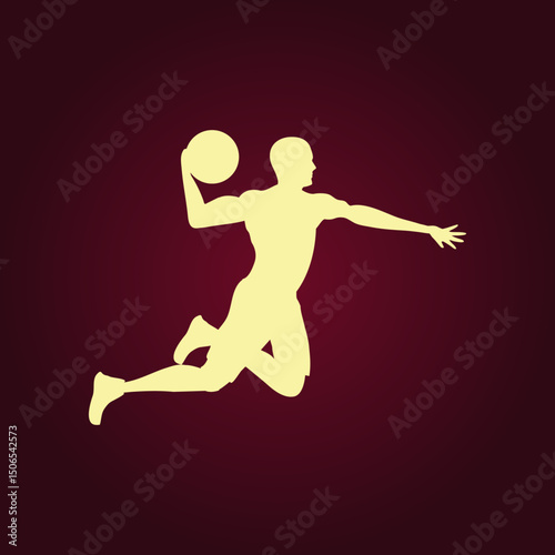 Handball sport trendy artwork ravishing abstract vector illustration colorful applicable design