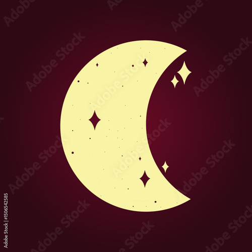 Moon trendy artwork ravishing abstract vector illustration colorful applicable design
