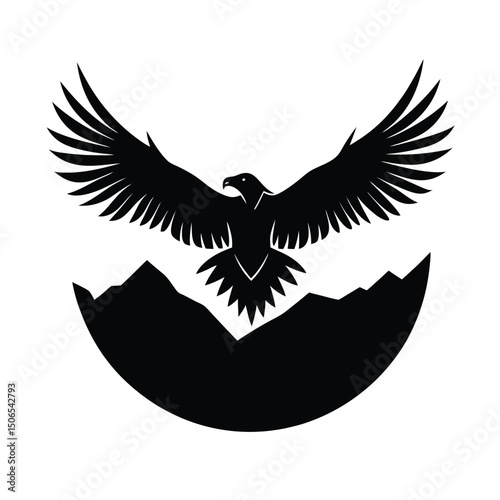Condor Mountain Vector Silhouette