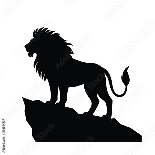 Lion Outcrop Vector Silhouette