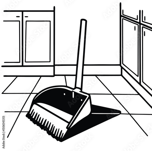 broom and shovel