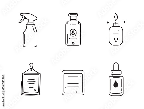 air freshener line art minimalist home decor vector