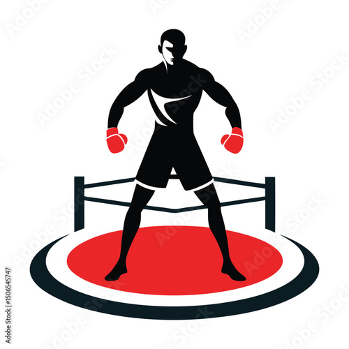 Boxer in ring