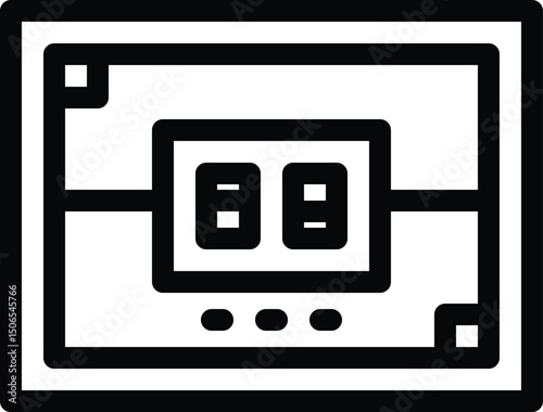 Light switch outlined icon