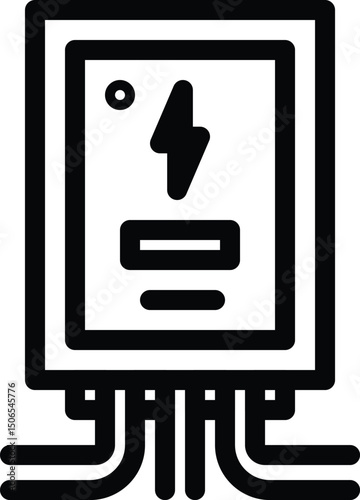 Fuse box vector icon