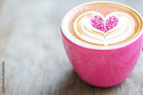 Creating artistic heart-shaped latte designs cozy  food photography warm atmosphere close-up perspective love and comfort concept for ultimate coffee experience