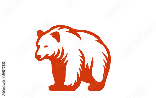 bear on a white background