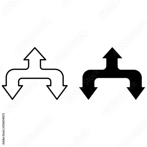 Decision Crossroads: A stark image featuring a symbolic representation of a pivotal choice, two arrows pointing in opposite directions.