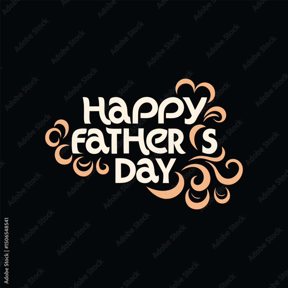 Obraz premium Happy father's day typography design, father's day t shirt