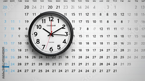 Clock and calendar composite