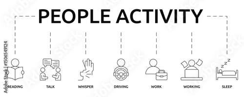 People Activity Banner with icon keywords