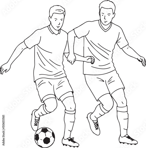 Athletic Motion of Male Players Dribbling and Chasing Ball