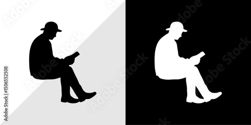 silhouette of people with their daily activities