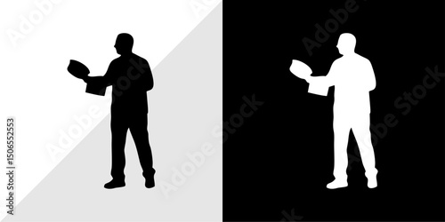 silhouette of people with their daily activities