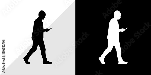 silhouette of people with their daily activities
