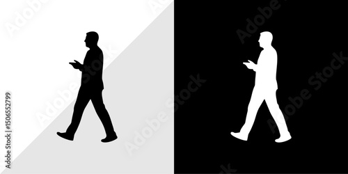silhouette of people with their daily activities